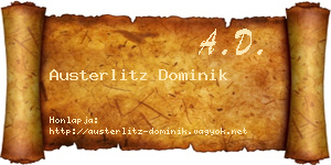 Austerlitz Dominik névjegykártya